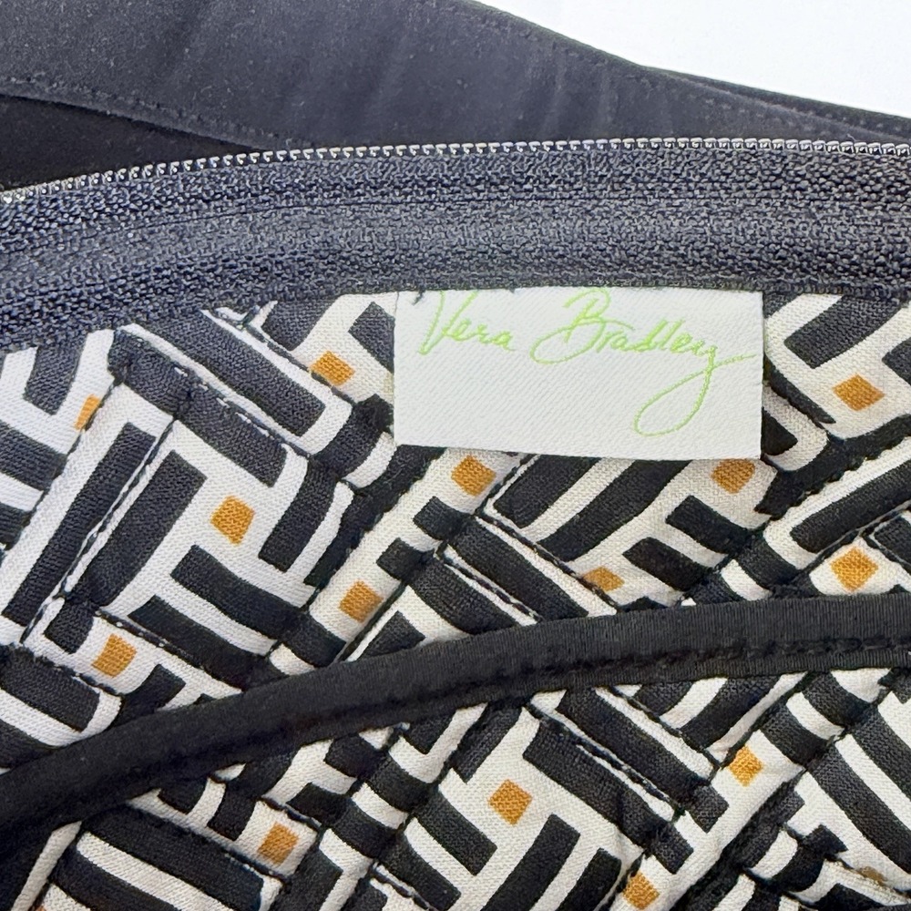 Vera Bradley "On The Go" Crossbody Hobo Bag Classic Black Microfiber Zipper New - Picture 9 of 12